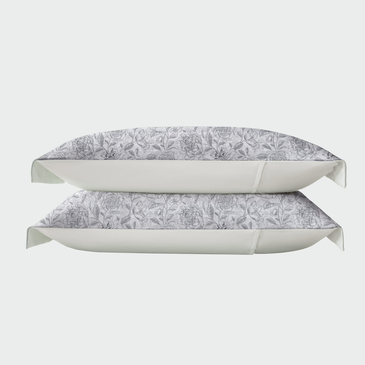 2pk Pillowcases - Grey Bloom Floral